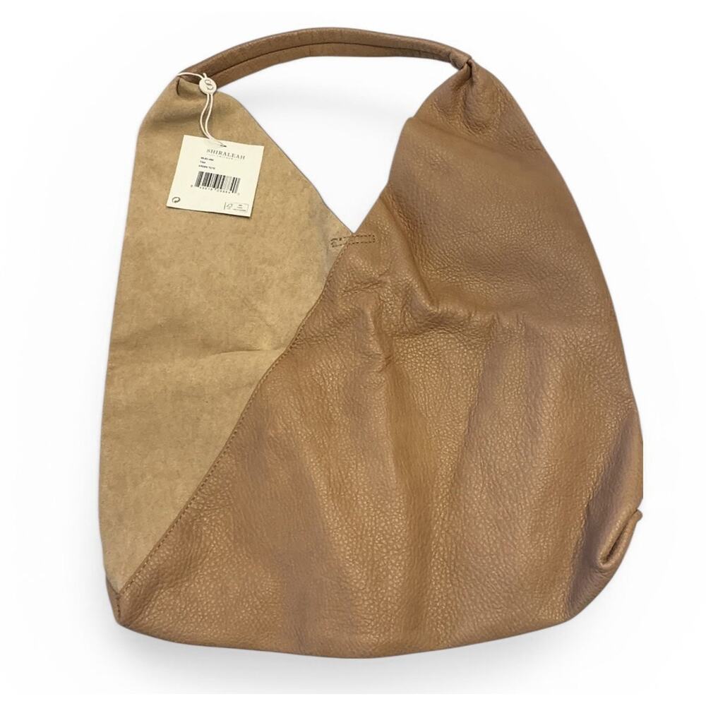 Shiraleah Pebbled Tote Bag Tan Gold Hardware Tote Bag